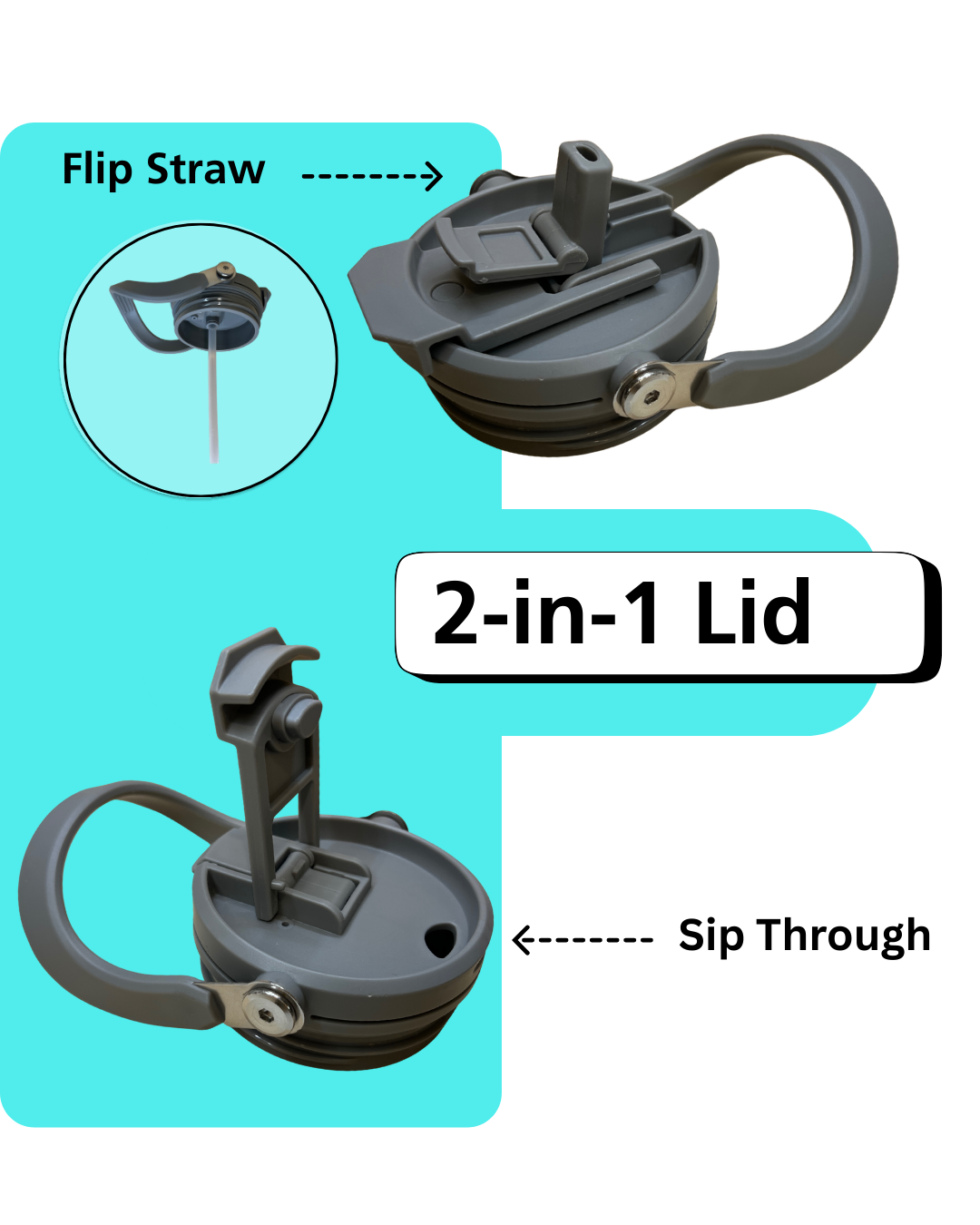 Premium Insulated Cup with Detachable Snack Container