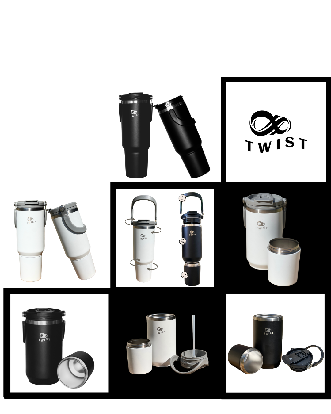 Premium Insulated Cup with Detachable Snack Container