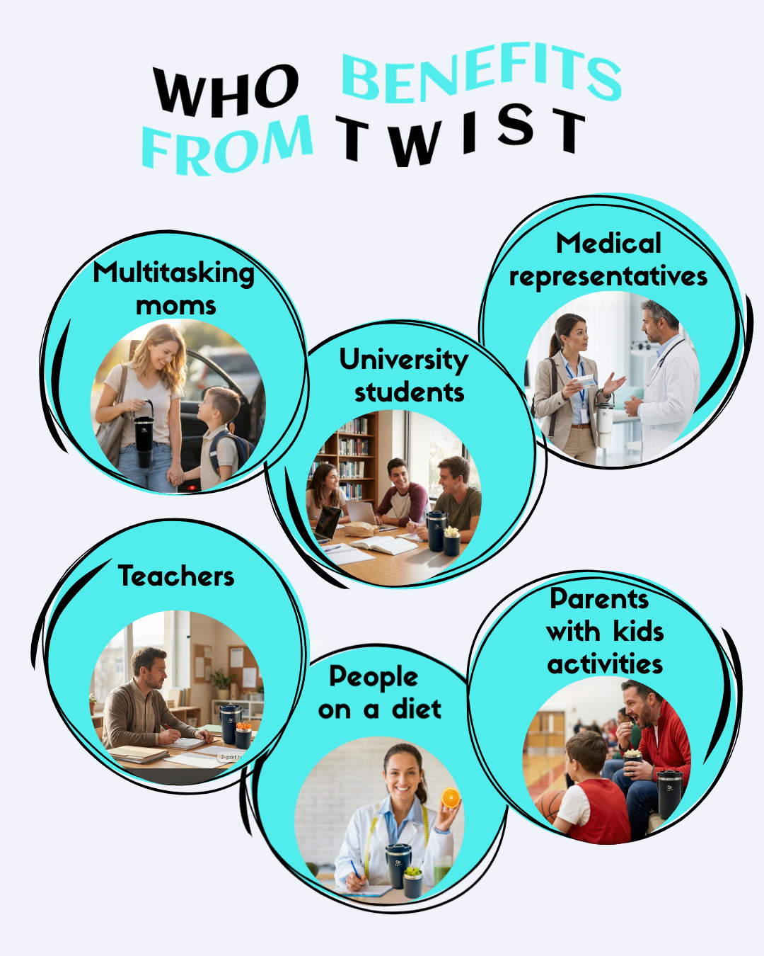 Premium Insulated Cup with Detachable Snack Container